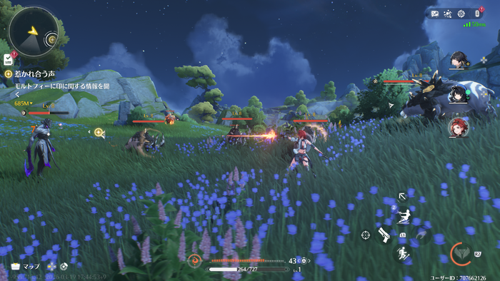 鳴潮の戦闘画像